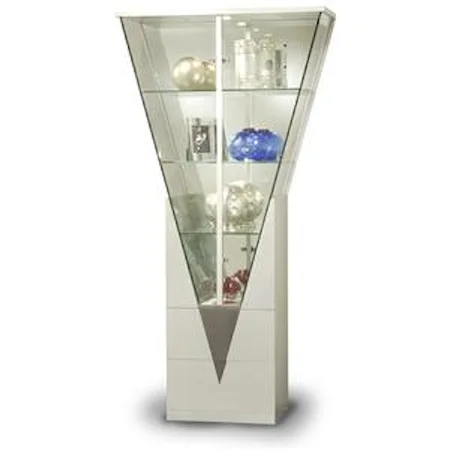 Triangular Shaped Curio Cabinet